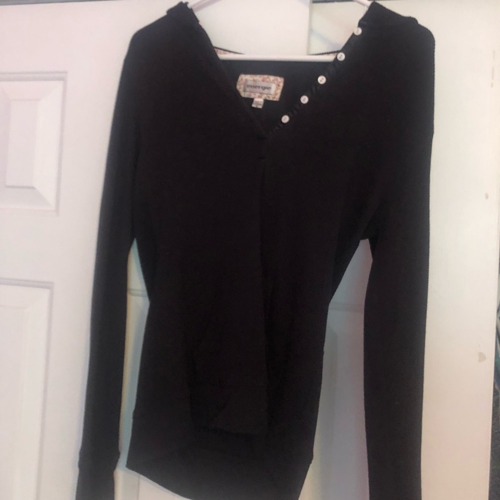 Energie Black Sweatshirt W/ Hood